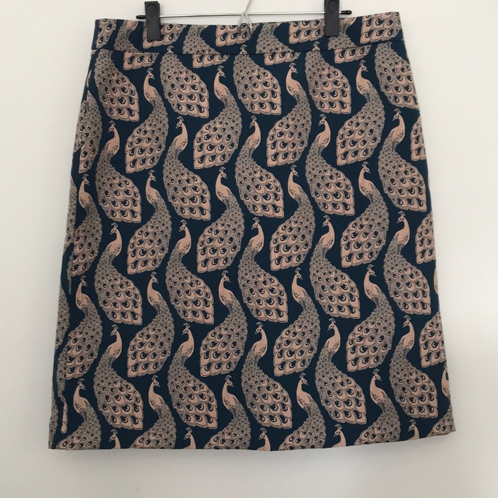 Ann Taylor peacock pencil skirt